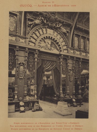 De monumentale deur van de tentoonstelling van de Verenigde Staten van Amerika door French Photographer