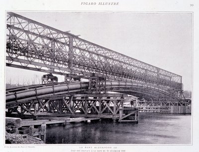 De werken van de brug Alexander III tot 15/12/1898 - in 