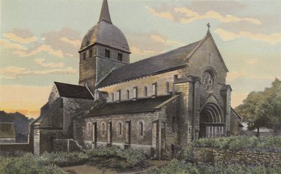 Til-Châtel, Kerk, Geheel NW door French Photographer