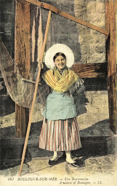 Traditionele klederdracht van Boulogne door French Photographer