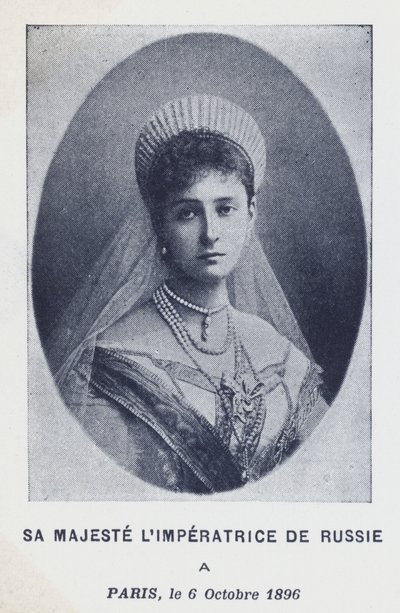 Tsarina Alexandra van Rusland in Parijs, Frankrijk door French Photographer