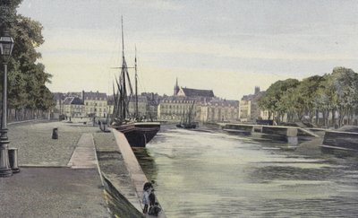 Vannes, De haven en de promenade van Rabine door French Photographer