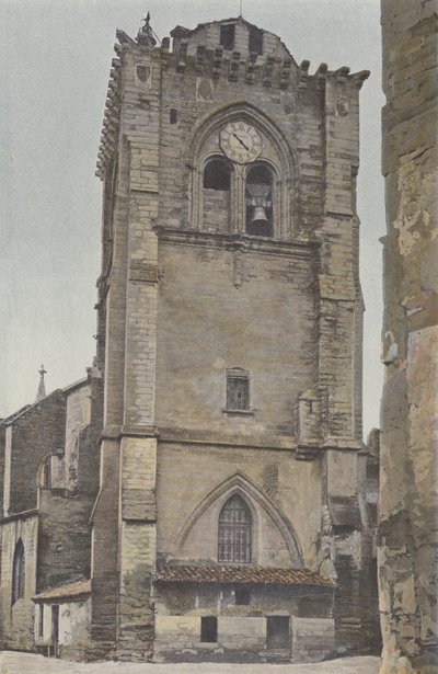 Villeneuve-les-Avignon, Kerk, Versterkte klokkentoren, tegenwoordig Belfort (voor restauratie) door French Photographer