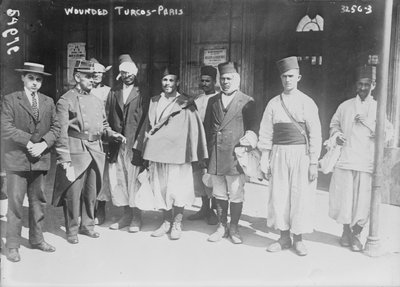 Gewonde Turcos in Parijs, 1914 door French Photographer