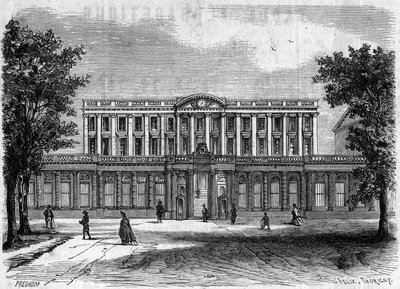 18e-eeuwse architectuur: buitenaanzicht van het stadhuis van Bordeaux, Gironde (33) door French School