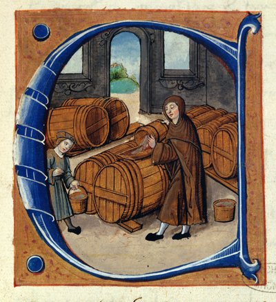 Wijnproductie in de Middeleeuwen, uit de 