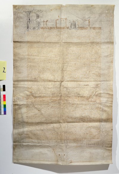 AE II 401 AB Stichtingsoorkonde van de Koninklijke Kapel in Vincennes gewijd aan de Drie-eenheid, november 1379 door French School