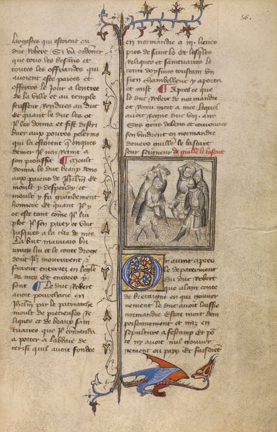 Een gevecht tussen Wankelin de Ferreres en Hugo de Montfort, ca. 1400-1415 door French School