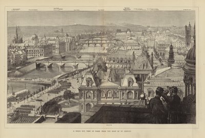 Een vogelvlucht van Parijs vanaf het dak van St. Gervais door French School