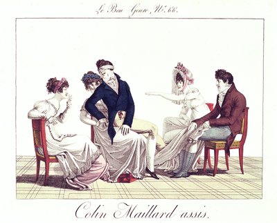 Een spel van Colin-Maillard (Blindemannetje), ca. 1810-20 door French School