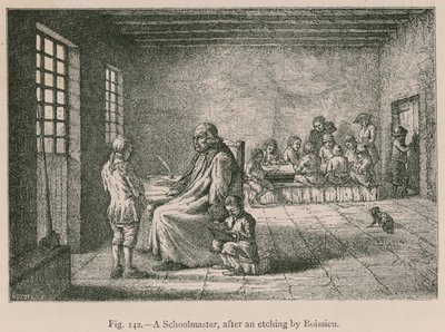 Een schoolmeester (naar een ets van Boissieu) door French School