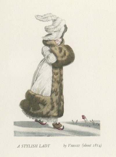 Een stijlvolle dame (circa 1814) door French School