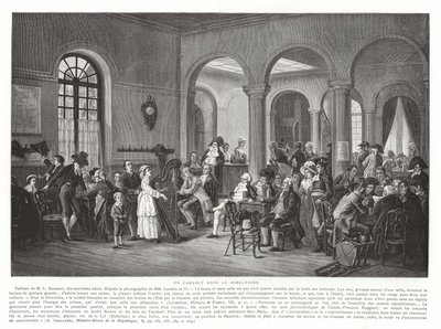 Een cabaret onder het Directoire, Franse Revolutie, 1795-1799 door French School