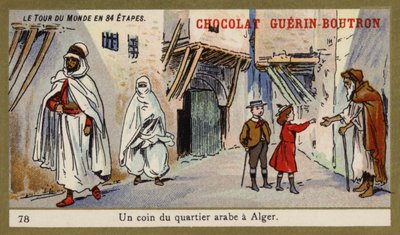 Een hoek van de Arabische wijk, Algiers door French School