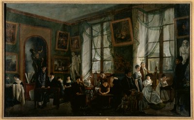 Een vrouwelijke tekenklas, circa 1810 door French School