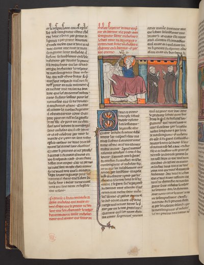 Een pagina uit Vie des Saints door French School