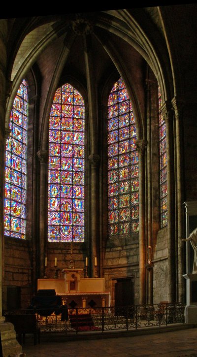 Een uitzicht op de Kapel van de Apostelen door French School