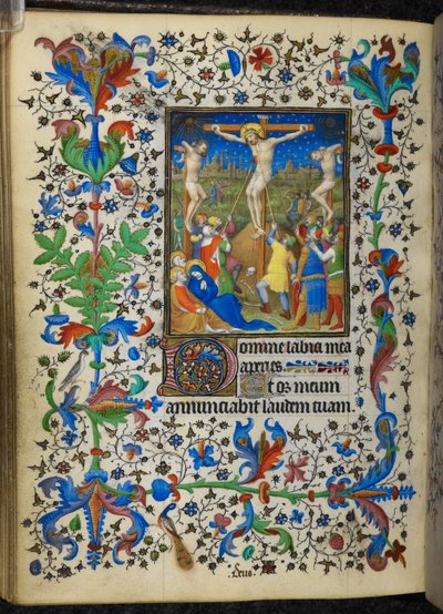 Kruisiging, uit de Chevalier Getijden, c.1420 door French School