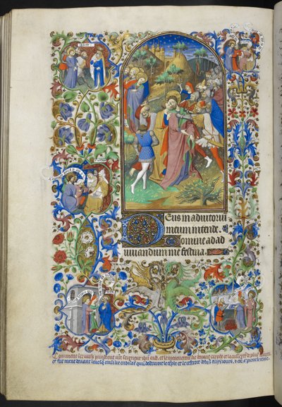 Uren van de Passie [Lauds]. Verraad van Christus, uit Getijdenboek (The Bedford Hours) c.1410-30 door French School
