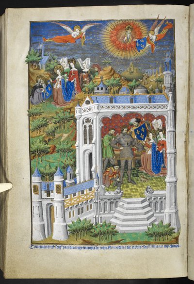 Legende van de Fleurs de Lys, uit Getijdenboek (The Bedford Hours) c.1410-30 door French School