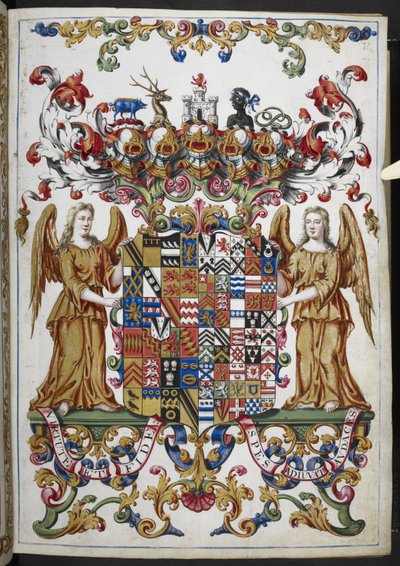 Wapen uit Getijdenboek (The Bedford Hours) c.1410-30 door French School