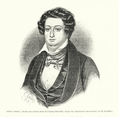 Adolphe Nourrit, een van de beroemdste tenoren van de Opera door French School