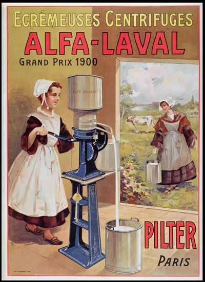 Advertentie voor Alfa-Laval roomseparators, 1905 door French School
