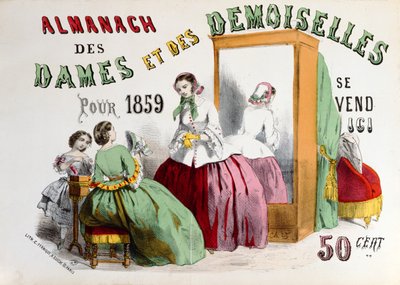 Advertentie voor de Almanach des Dames et des Demoiselles gegraveerd door Charles Fernique, gepubliceerd in Parijs, 1859 door French School