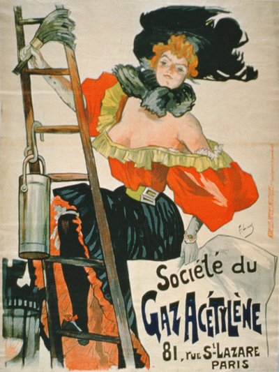 Advertentie voor de Societe du Gaz Acetylene, Parijs door French School