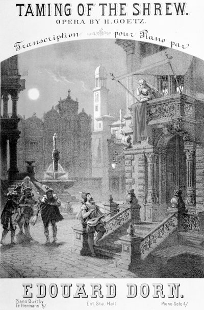 Advertentie voor de Taming of the Shrew door Goetz, 1878 door French School