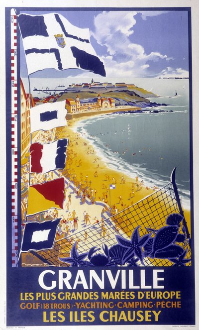 Reclameposter voor Granville en de Chausey-eilanden, 20e eeuw door French School