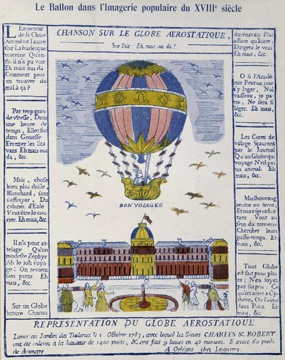 Aerostaat: lied over de aerostatische bol door French School