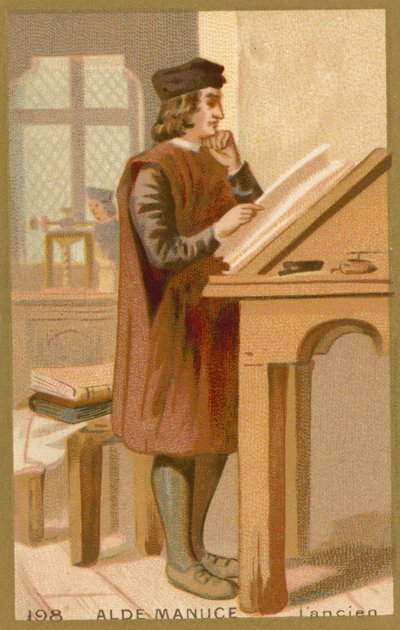 Aldus Manutius de Oudere, Italiaanse humanist, drukker en uitgever door French School