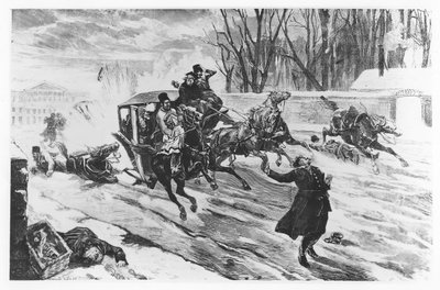 Alexander II vermoord in Sint-Petersburg, 13 maart 1881 door French School