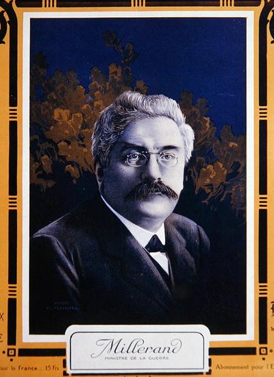 Alexandre Millerand als Minister van Oorlog in 1915 door French School