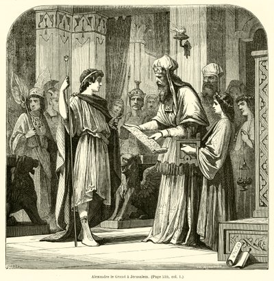 Alexander de Grote in Jeruzalem door French School