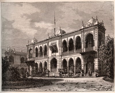 Algiers - Gouverneurspaleis in Mustapha - gravure in 