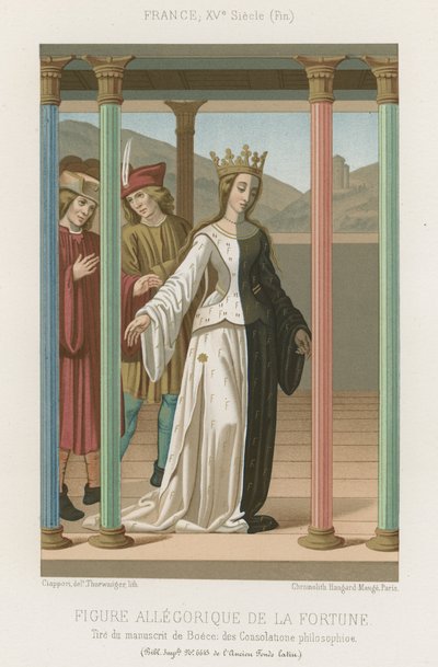 Allegorisch figuur van Fortuna door French School