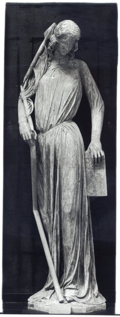 Allegorisch figuur van de Synagoge, van het zuidelijke transeptportaal van de kathedraal door French School