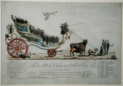 Allegorische voorstelling van de afgevaardigden van de stad Parijs bij de Nationale Vergadering door French School
