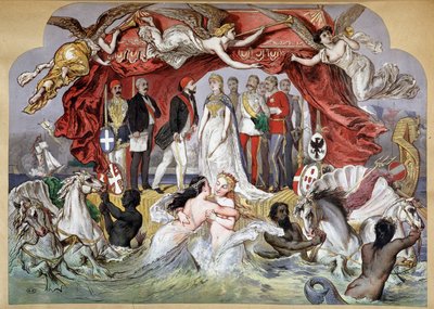 Allegorie van de inauguratie van het Suezkanaal op 17/11/1869 door French School