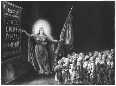 Allegorie van de onderwijswet aangenomen door Jules Ferry, 1881 door French School