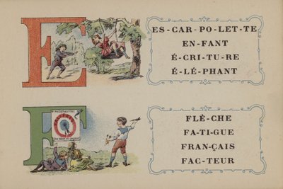 Alfabet De La Phosphatine Falieres (kleur litho) door French School