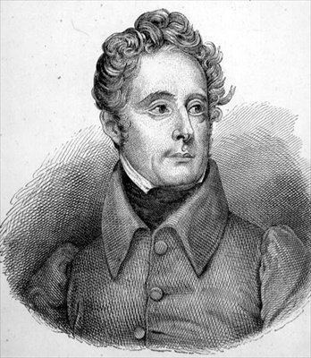 Alphonse Marie Louis Prat de Lamartine (1790-1869) (gravure) door French School
