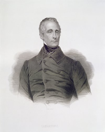 Alphonse de Lamartine, gegraveerd door Pierre Pelee (1801-71) door French School