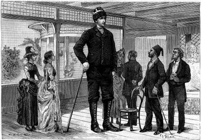 Amanab (of Auvassab, echte naam Amenates Tingitsoglu 1868-1887), een Griekse reus van 2,36 meter, die door de Europese hoofdsteden reisde en een reus inspireerde in het verhaal 