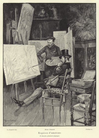 Amateur schets door French School