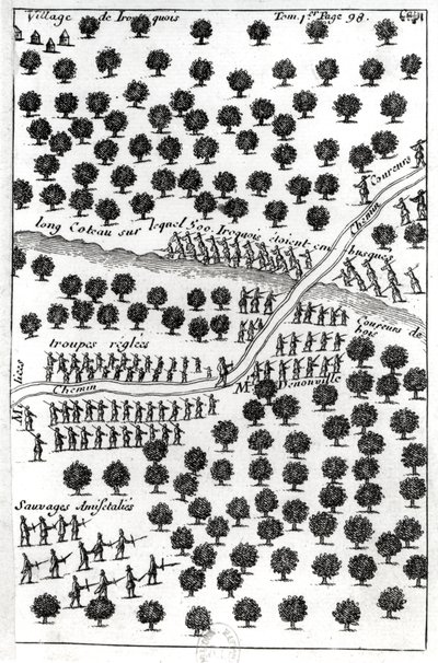 Hinderlaag van de Iroquois, uit 