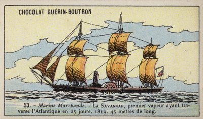 Amerikaanse raderstoomboot Savannah door French School
