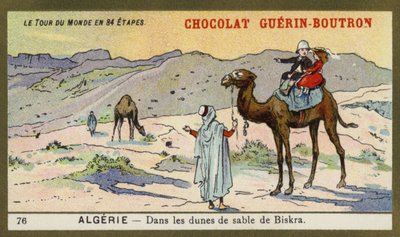 Tussen de zandduinen van Biskra, Algerije door French School